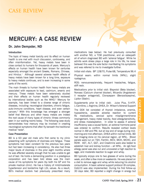 Case review mercury a case review