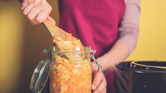 Kimchi in jar