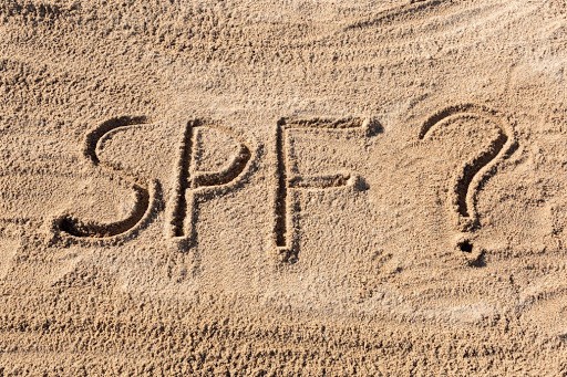 spf drawn in sand